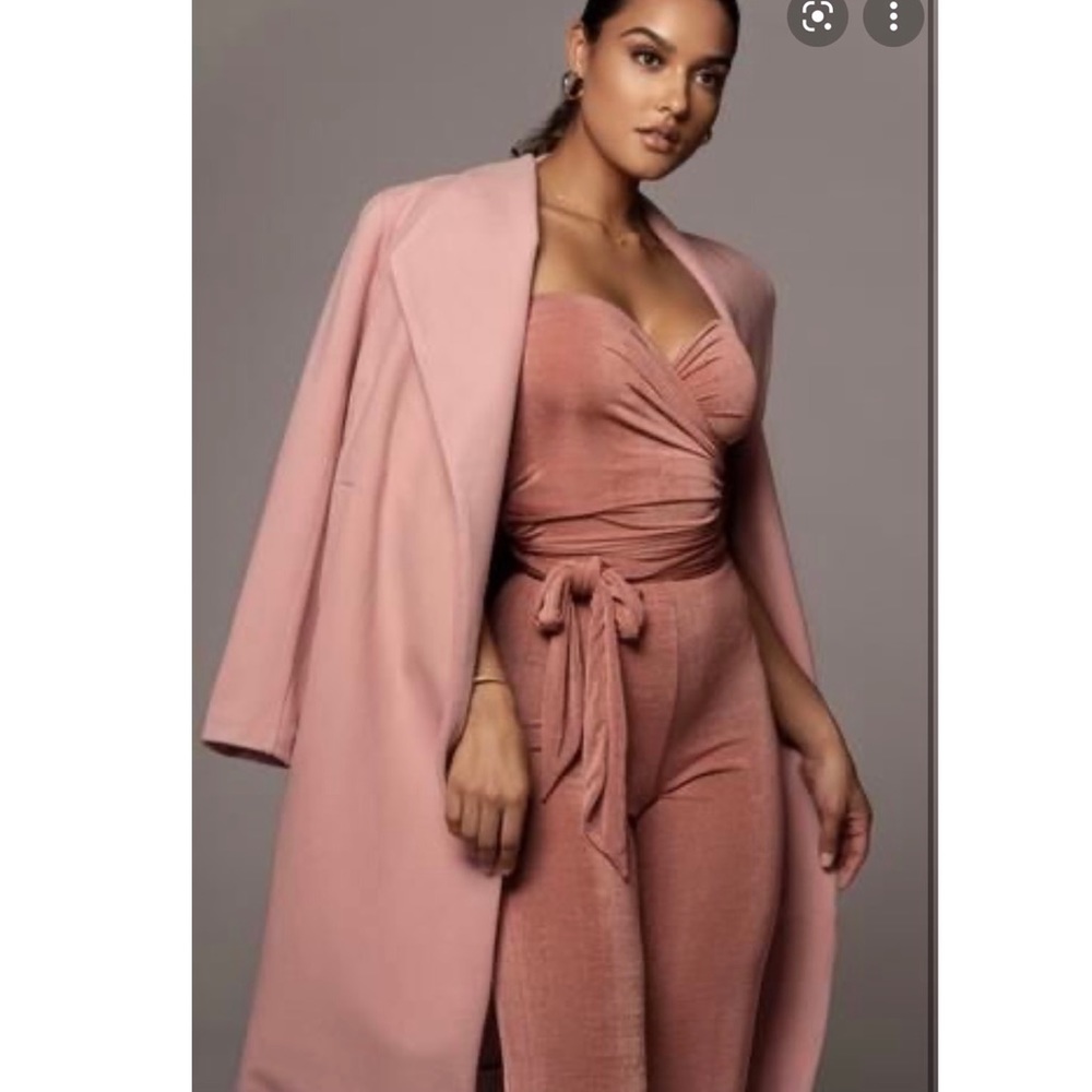 Dusty pink Natalie tailored coat